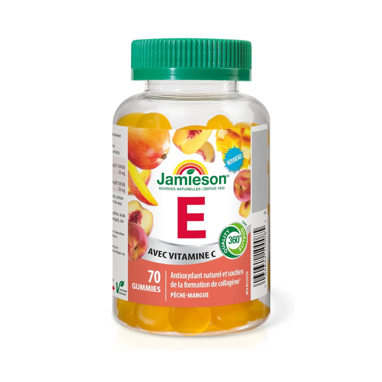 Jamieson - E with Vitamin C - Peach Mango | 70 Gummies - Image 2