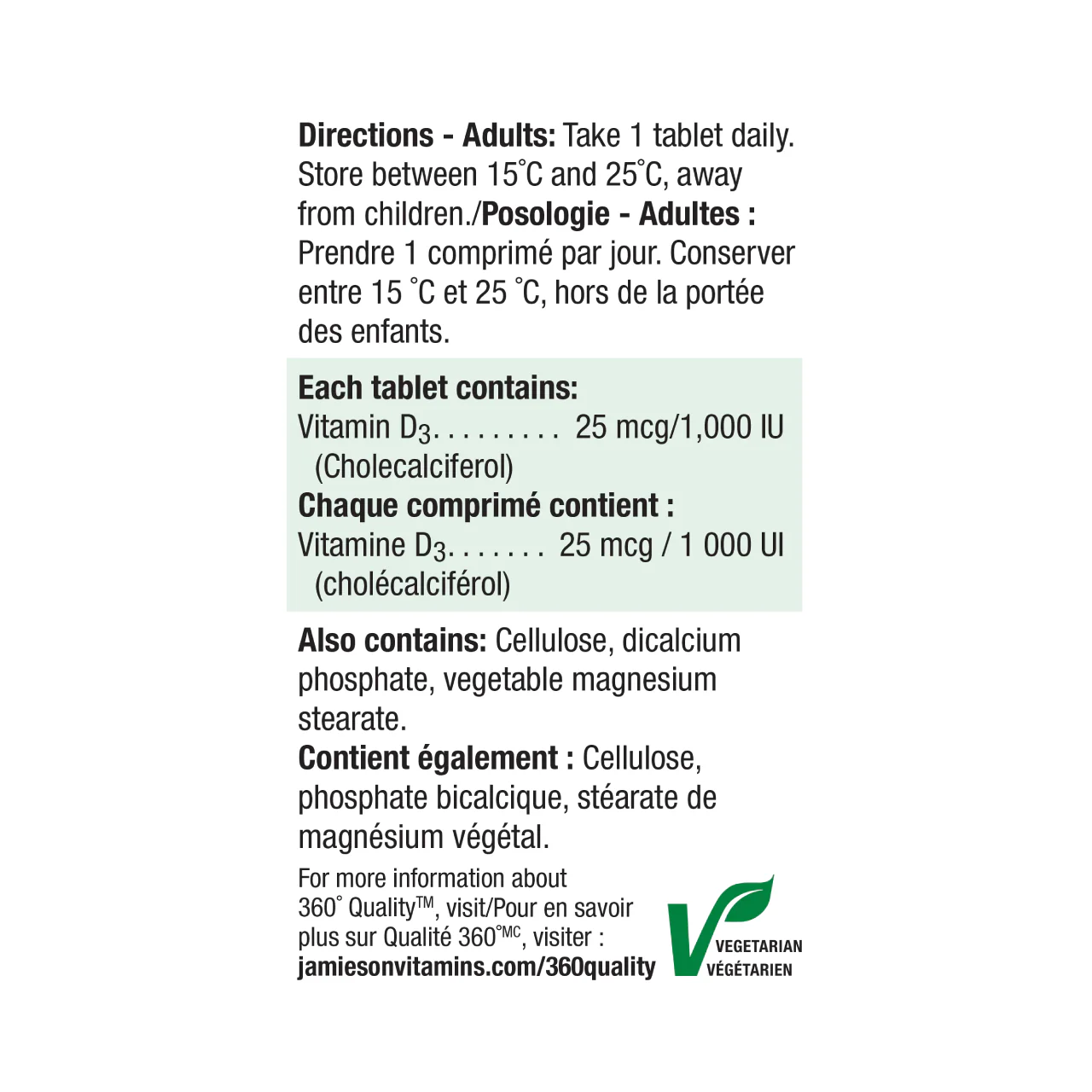 Jamieson-Vitamin D3, 1000 IU | 100 Tablets - Image 3