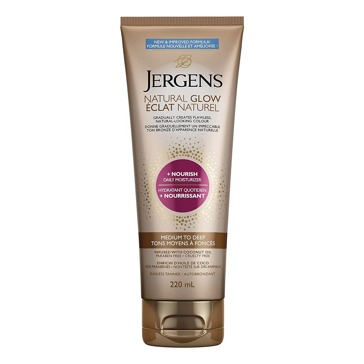 Jergens - Natural Glow + Nourish Moisturizer, Medium To Deep | 220 mL
