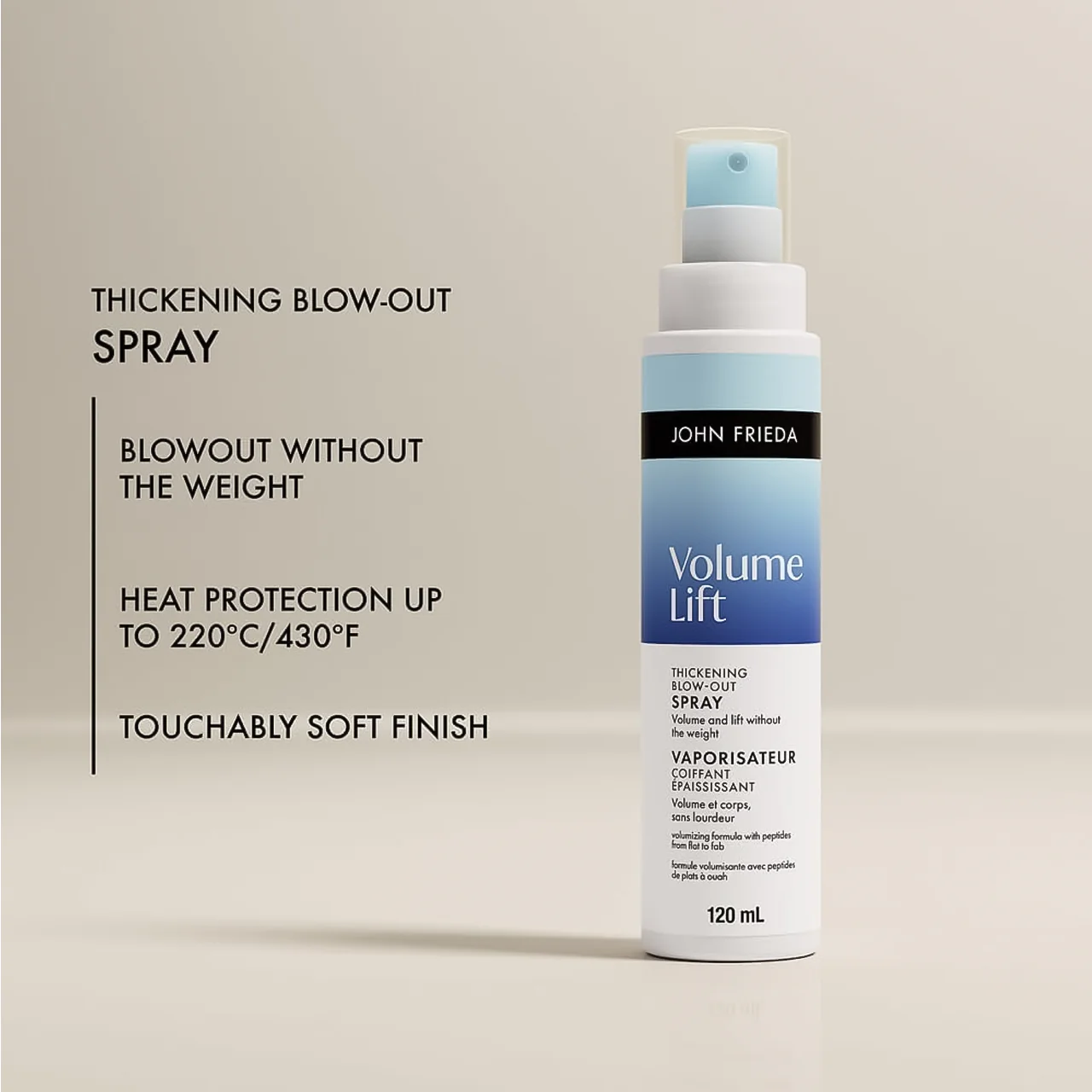 John Frieda - Volume Lift Thickening Blow-Out Non-Aerosol Spray | 120 mL - Image 3