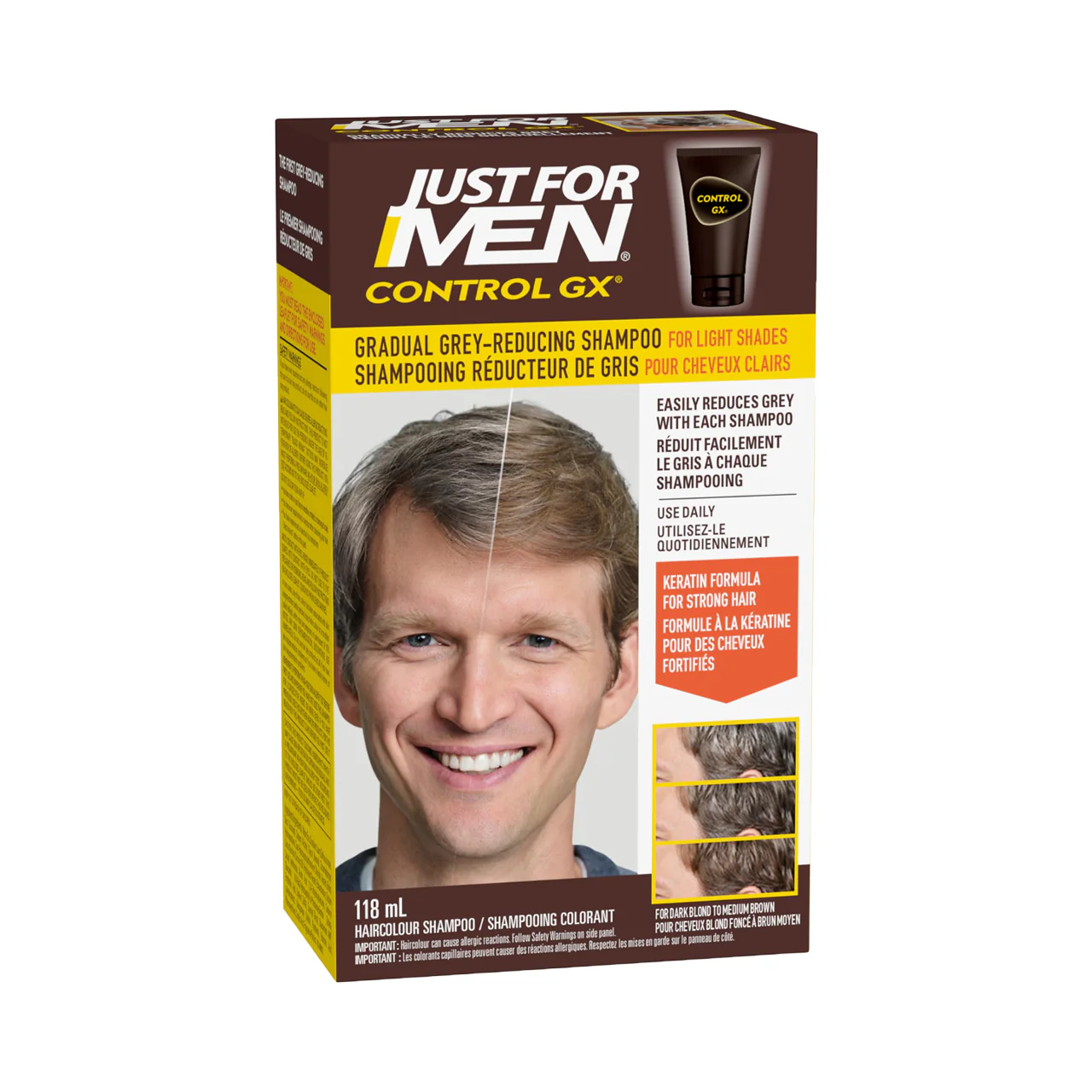 Just For Men - Control GX Grey Reducing Shampoo - for Lighter Shades | 118 mL