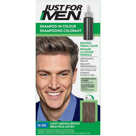 Just For Men Easy & Fast Shampoo-In Haircolour | H-30 Light-Medium Brown