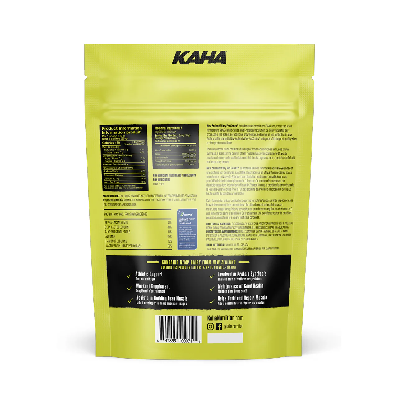Kaha Nutrition - Kaha NZ Whey Isolate Natural | 720 g - Image 2