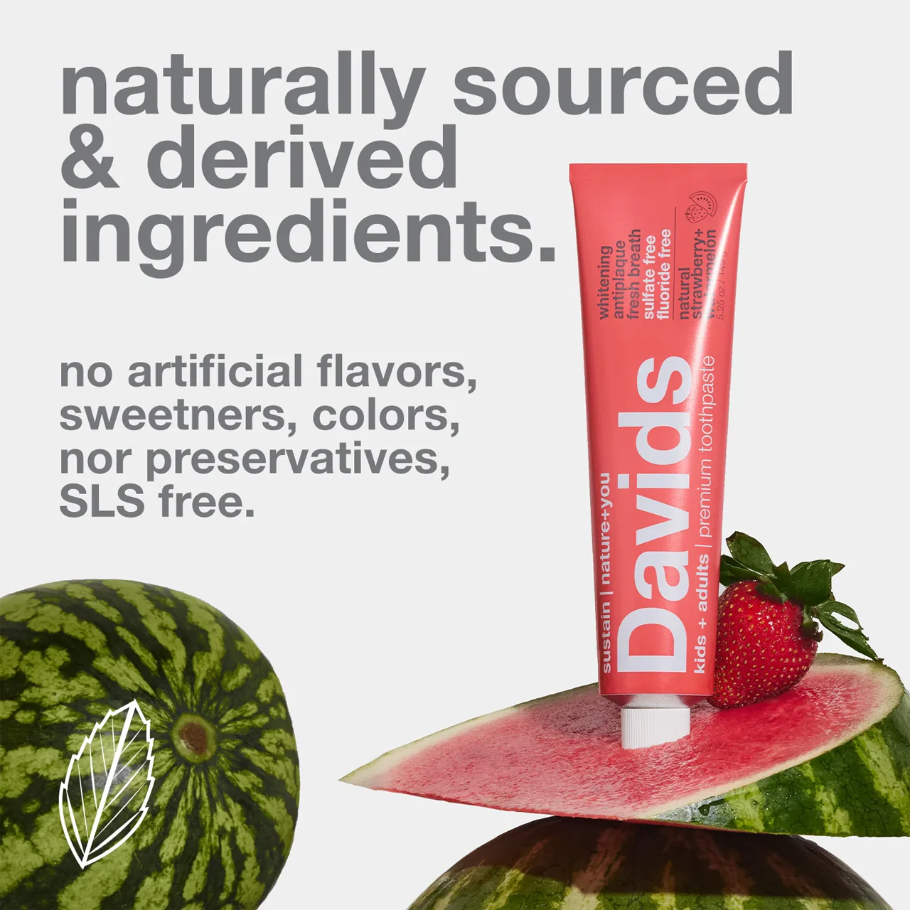Davids Toothpaste - Kids+Adult Strawberry+Watermelon | 149 g - Image 3