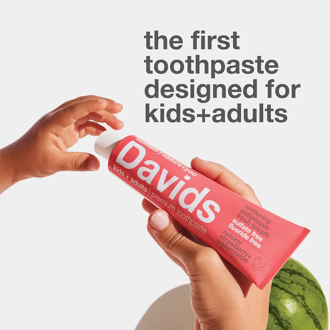Davids Toothpaste - Kids+Adult Strawberry+Watermelon | 149 g - Image 6