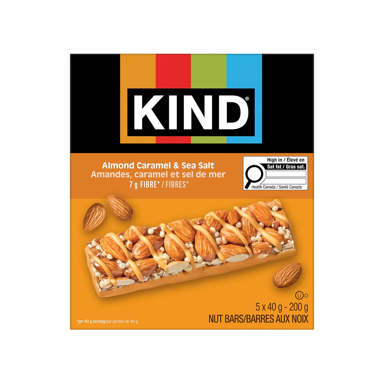 KIND - Nut Bars - Almond Caramel & Sea Salt | 5 x 40 g