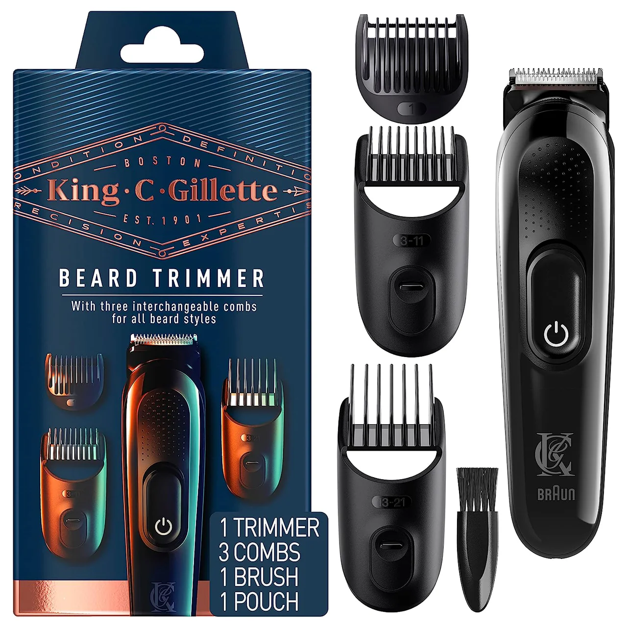 King C Gillette - Beard Trimmer | 6 Piece