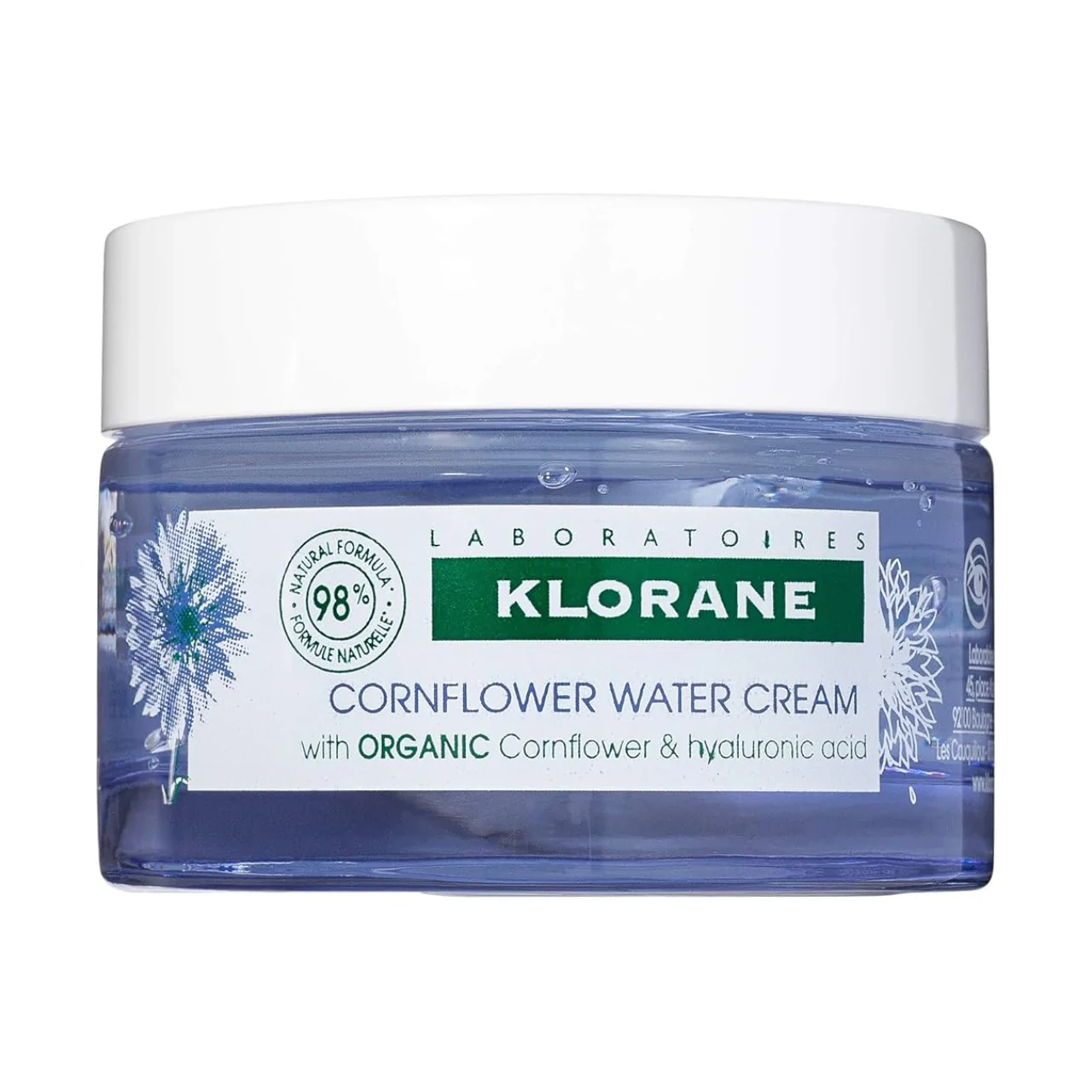 Klorane - Hydrating Cornflower Water Cream with Cornflower & Hyaluronic Acid | 50ml