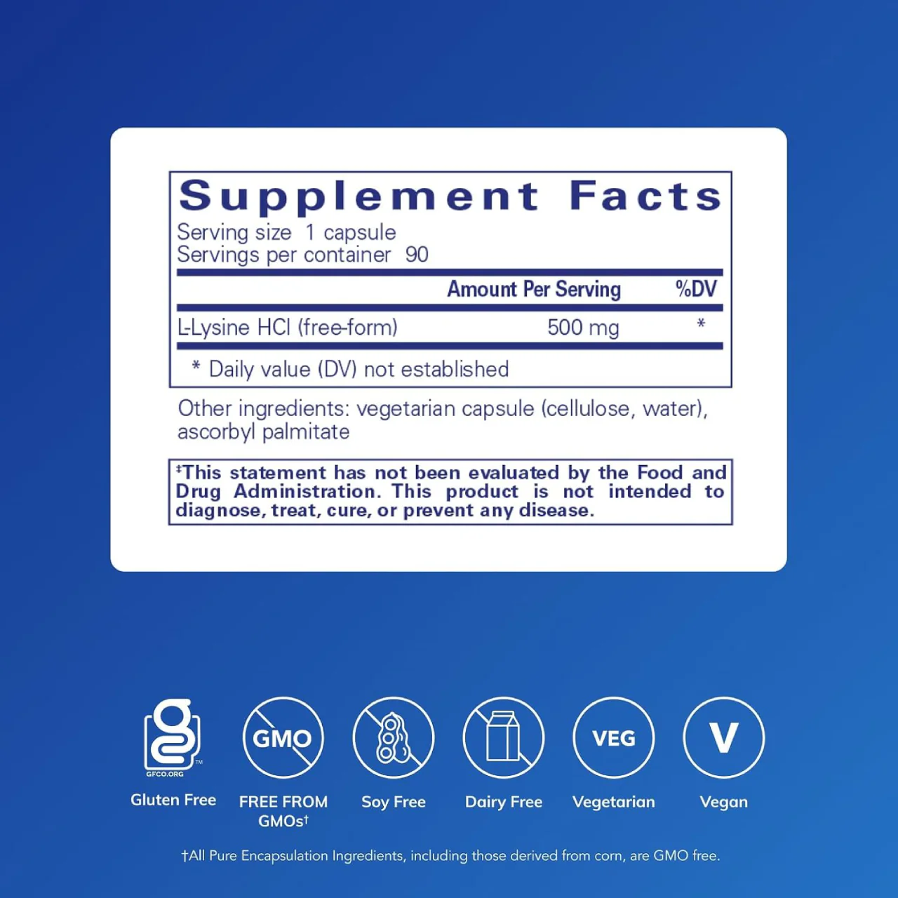 Pure Encapsulations - L-LYSINE | 90 Capsules - Image 2
