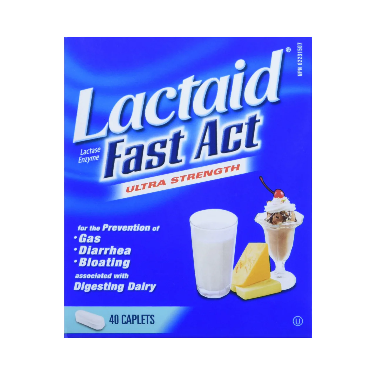Lactaid - Fast Act Ultra Strength Lactase Enzyme | 40 Caplets