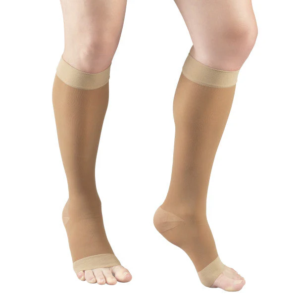 TRUFORM - Ladies' Sheer "Lites" Knee High | Open Toe 15-20 Mmhg