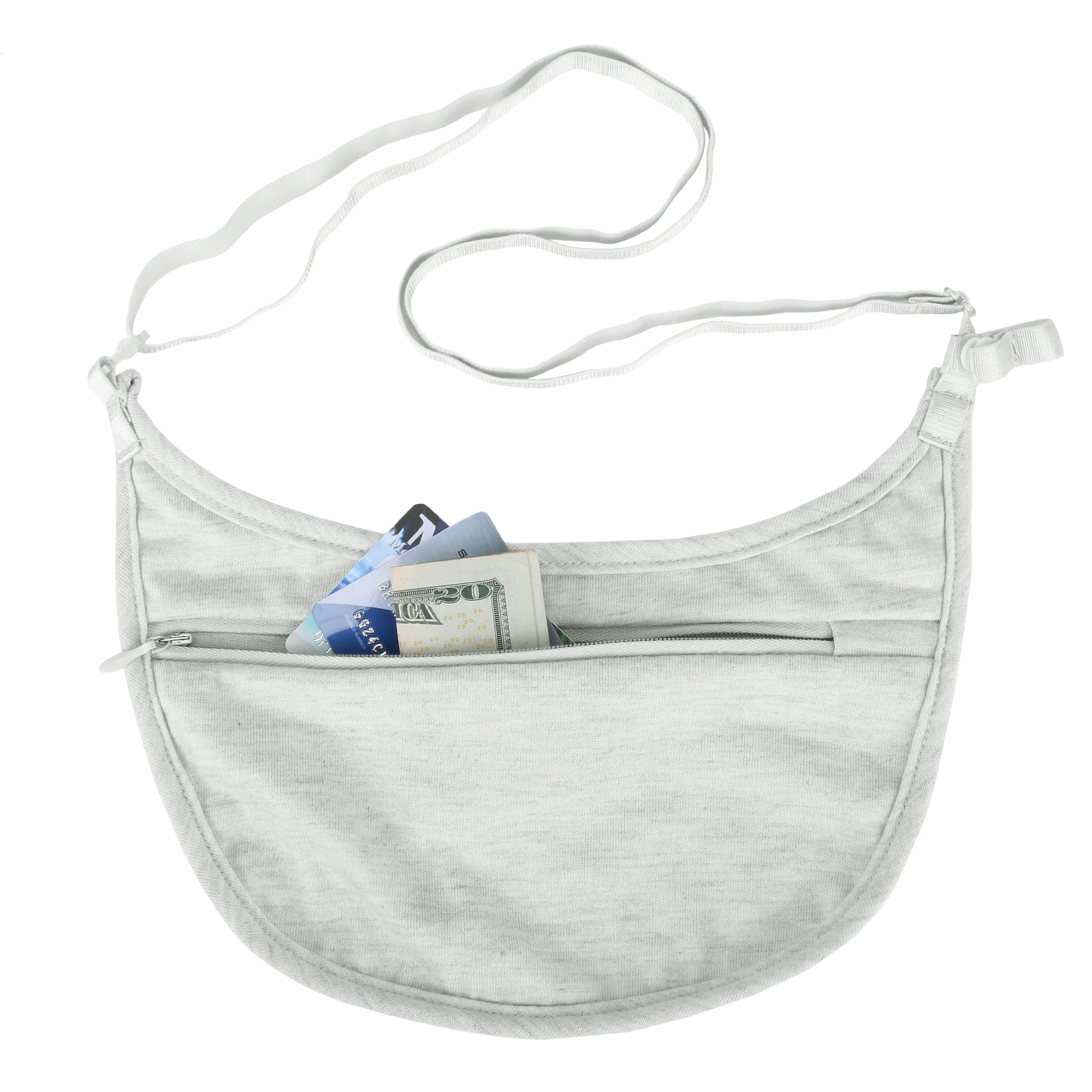 Travelon - Ladies Undergarment Crossbody Pouch, Gray - Image 3