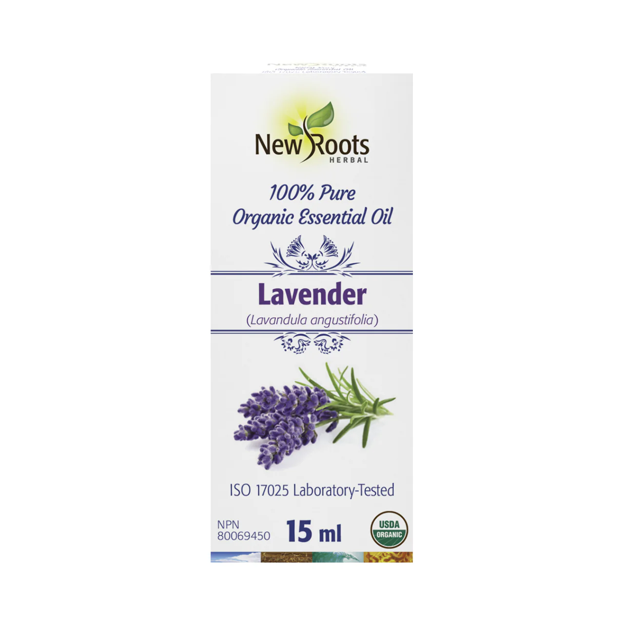 New Roots - Lavender Essential Oil (Lavandula angustifolia) 100% Pure Certified Organic | 15 mL