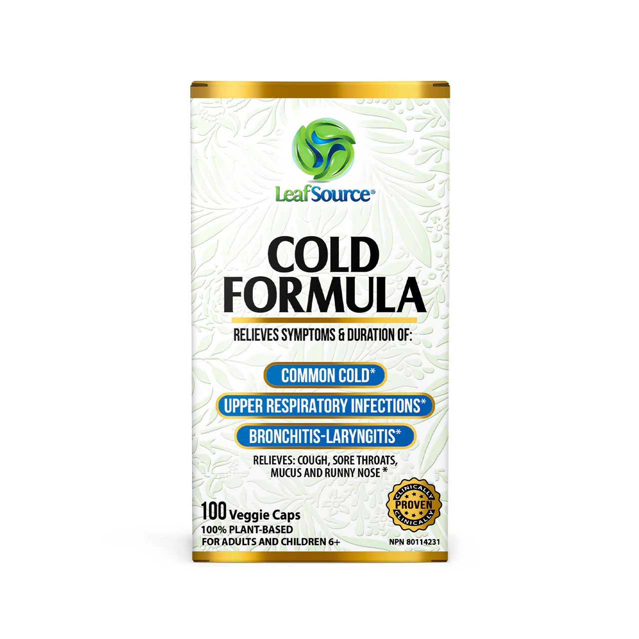 Leaf Source - Cold Formula | 100 Veggie Caps