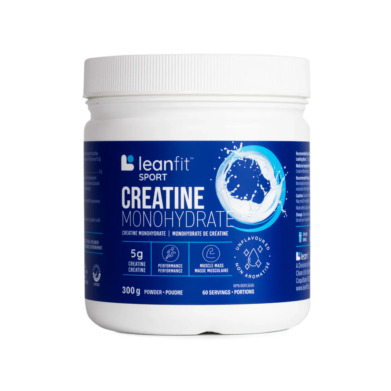 leanfit - Creatine Monohydrate Powder | 60 Servings, 300g