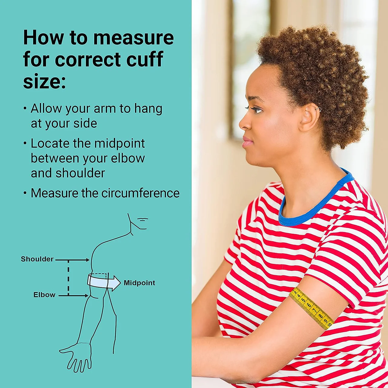 AND Medical - Life Source - Blood Pressure Cuff - Medium - UA-290A - 9"-14"/ 23 - 37 cm | 1 Cuff - Image 3