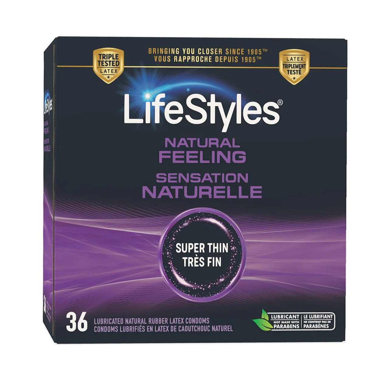 LifeStyles - Natural Feeling, Lubricated Natural Rubber Latex Condoms | 36 Count