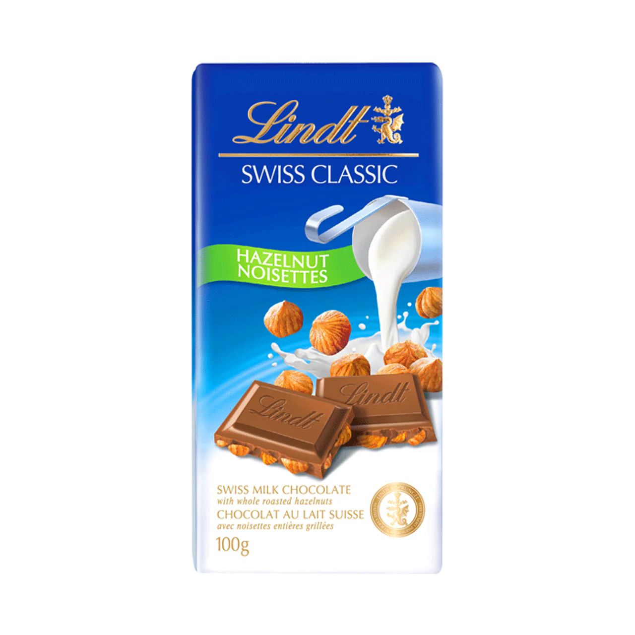 Lindt - Swiss Milk Chocolate With Whole Roasted Hazelnuts | 100 g