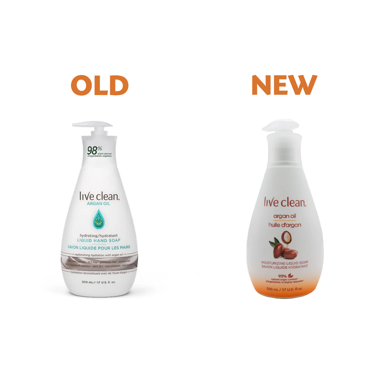 Live Clean - Argan Oil - Moisturizing Liquid Hand Soap | 500 mL - Image 2
