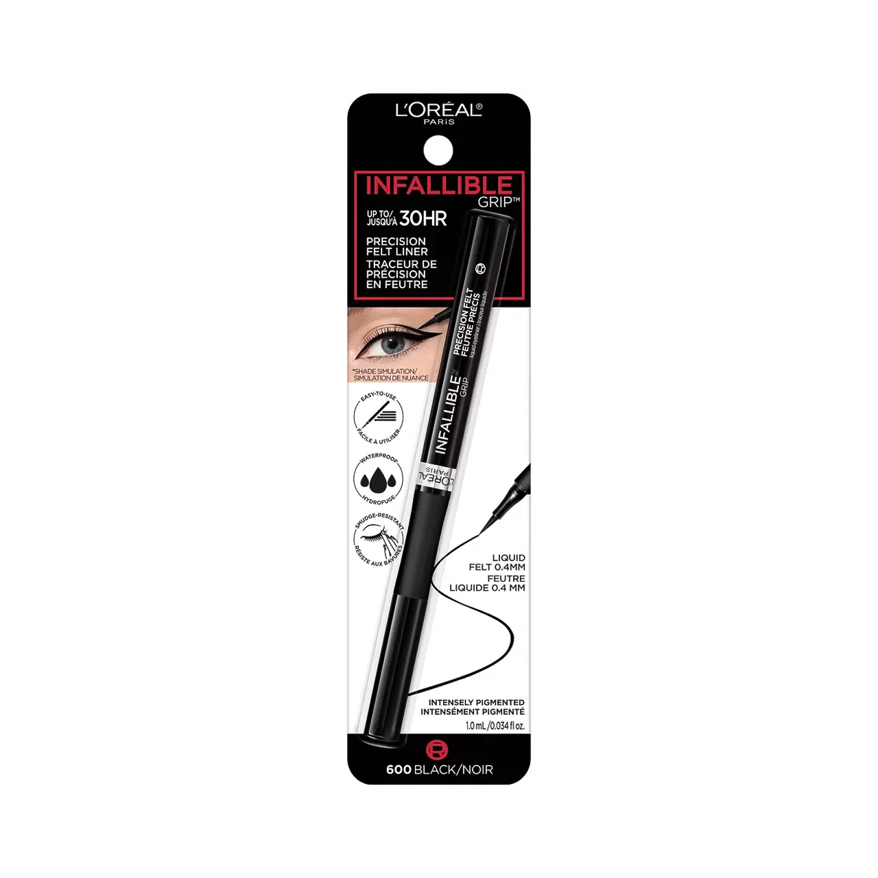 L'Oréal Paris - Infallible 30 HR Precision Felt Liner, 600 Black | 1.0 mL - Image 2