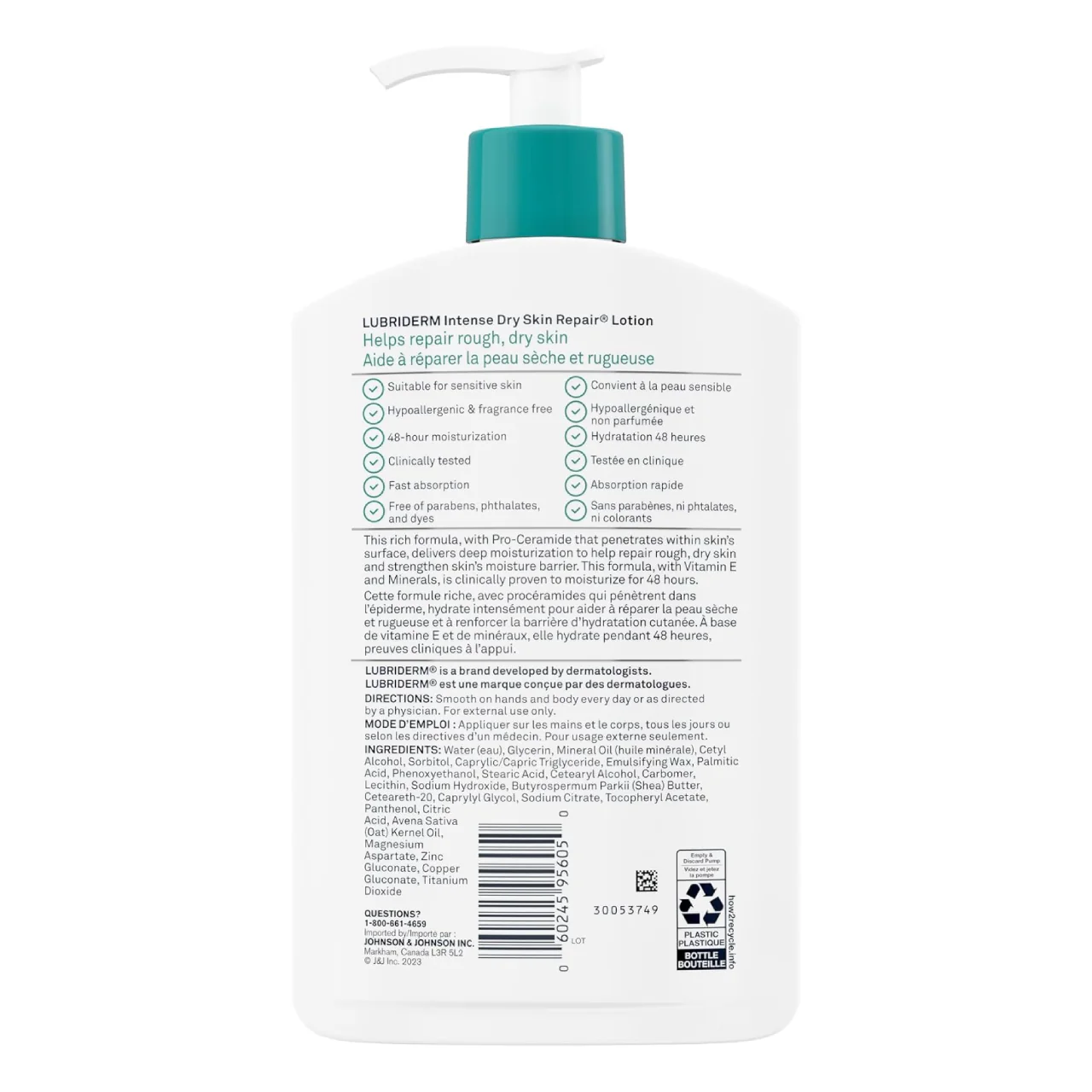 Lubriderm - Intense Dry Skin Repair Lotion - for Rough, Dry Skin | 480 mL - Image 2