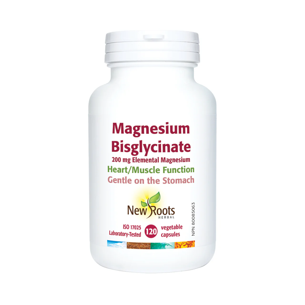 New Roots - Magnesium Bisglycinate 200 mg Elemental Magnesium | 120 Capsules