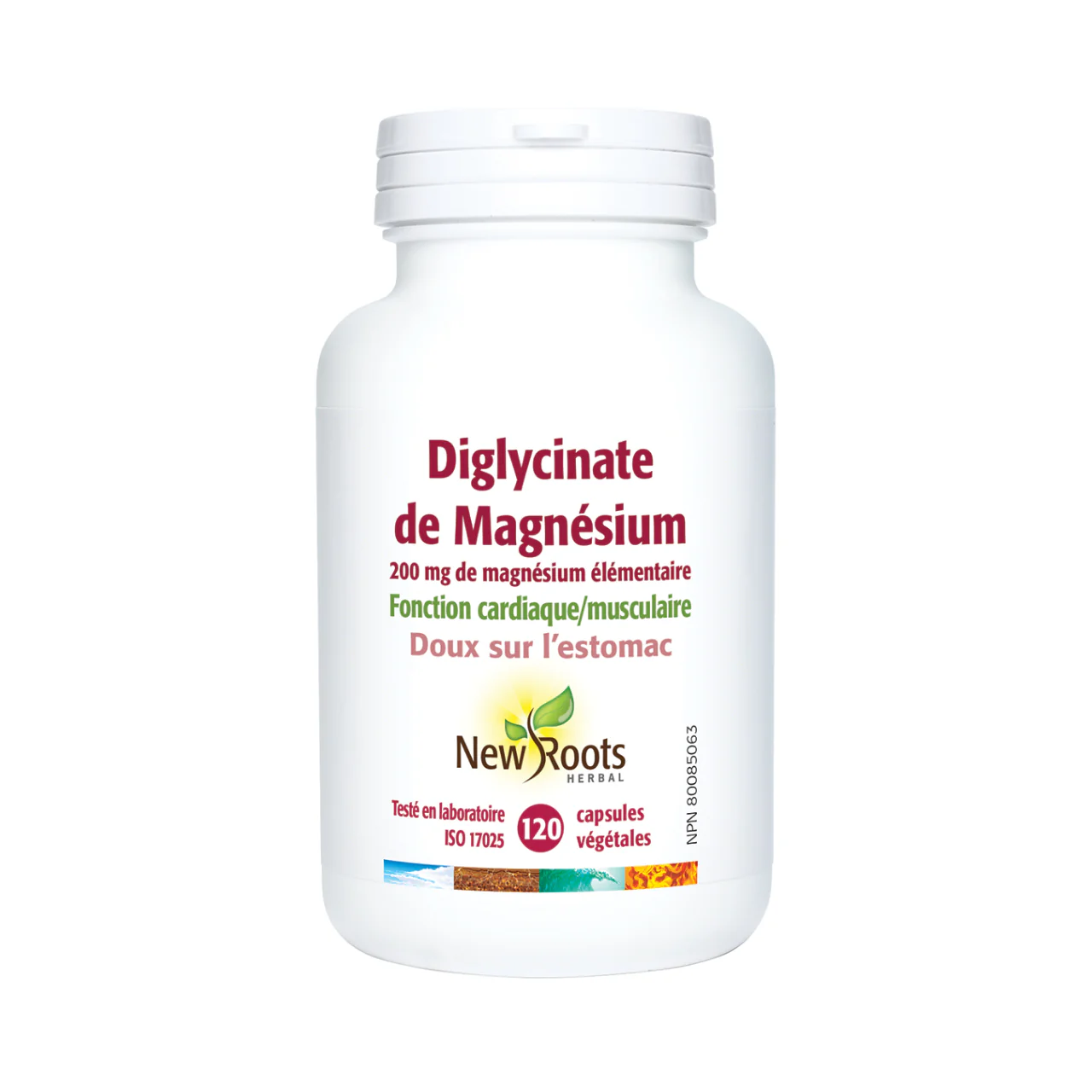 New Roots - Magnesium Bisglycinate 200 mg Elemental Magnesium | 120 Capsules - Image 2