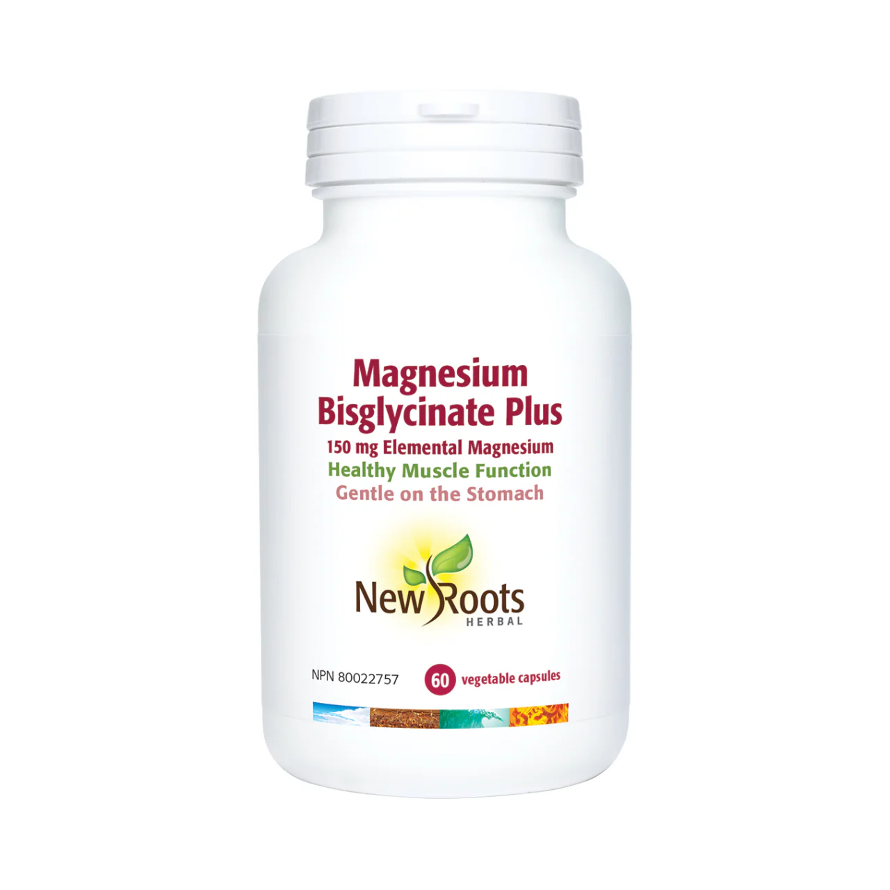 New Roots - Magnesium Bisglycinate Plus 150 mg Elemental Magnesium | 60 Capsules