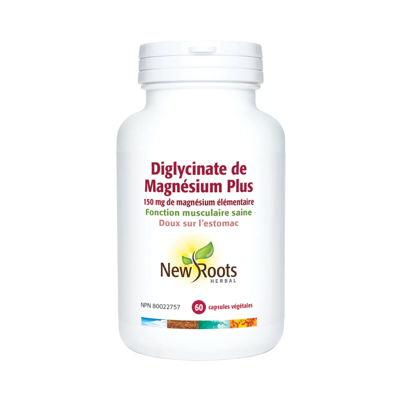 New Roots - Magnesium Bisglycinate Plus 150 mg Elemental Magnesium | 60 Capsules - Image 2