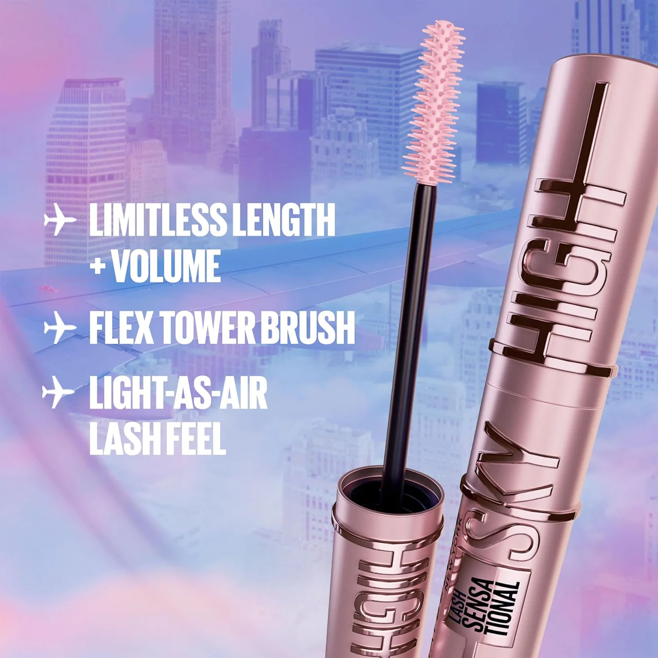 Maybelline - Sky High Waterproof Mascara - 803 Brownish Black | 6 mL - Image 2