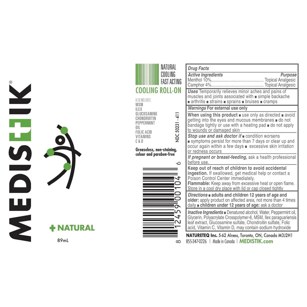 Medistik - ICE Roll-On Natural & Fast Acting Pain Relief Gel | 89 mL - Image 4