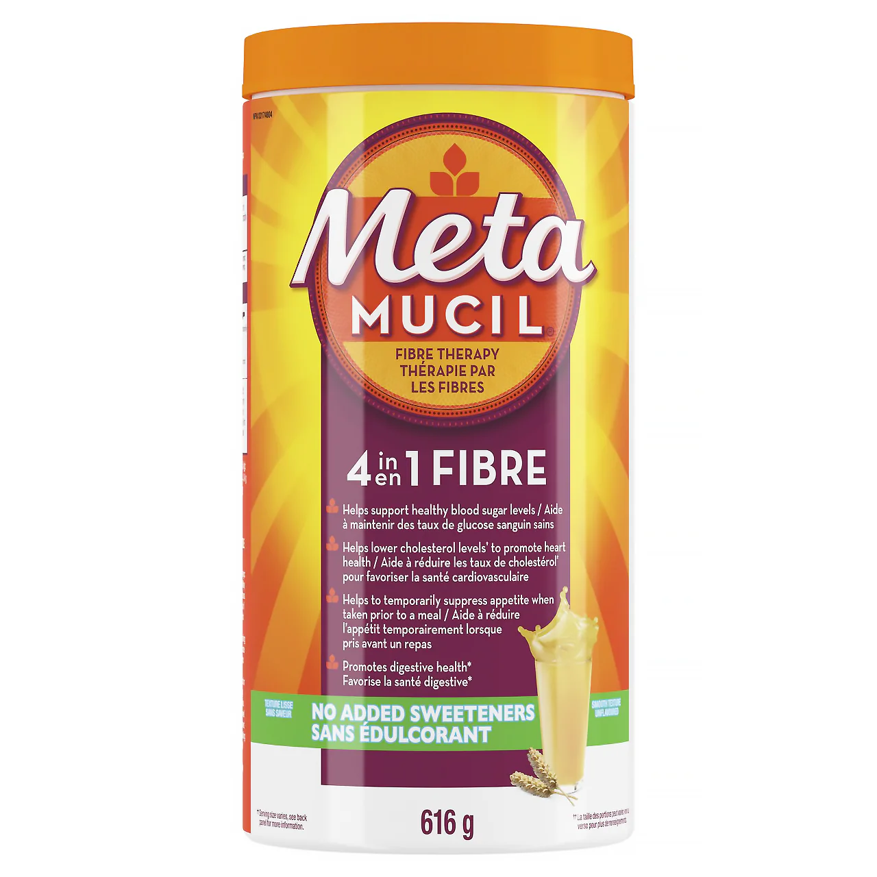 Metamucil - 4 IN 1 Original Smooth Fibre Therapy - Unflavoured | 616 g