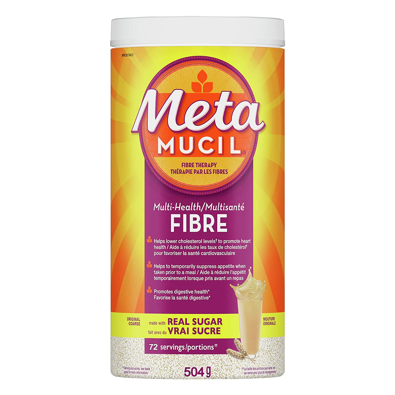 Metamucil - Multi Health Fibre - Original Coarse - Powder | 504 g - 72 Portions