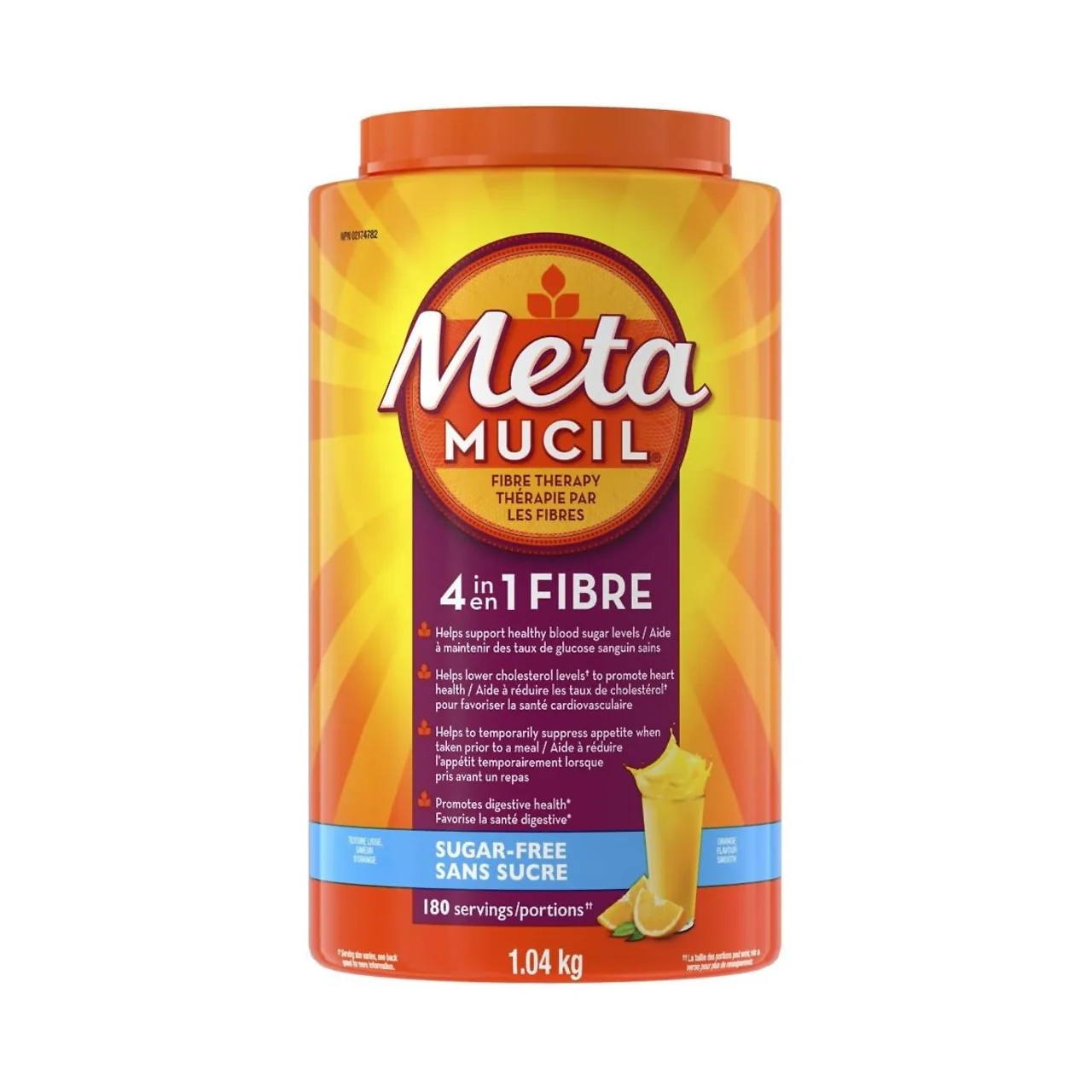 Metamucil - 4 In 1 Fibre, Orange Flavour | 1.04 kg