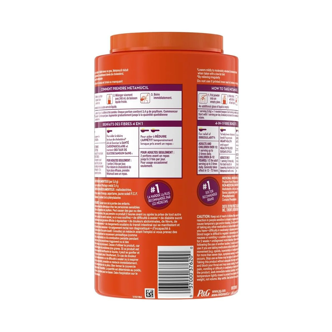 Metamucil - 4 In 1 Fibre, Orange Flavour | 1.04 kg - Image 2