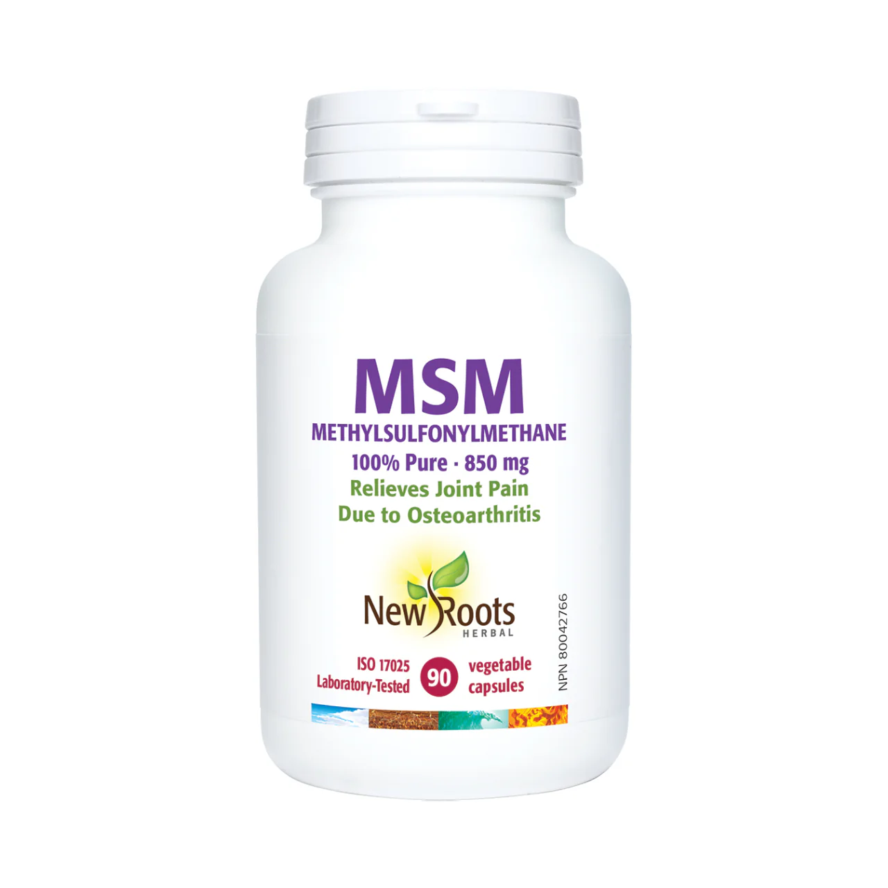 New Roots - MSM Methylsulfonylmethane 100 Pure 850 mg | 90 Capsules