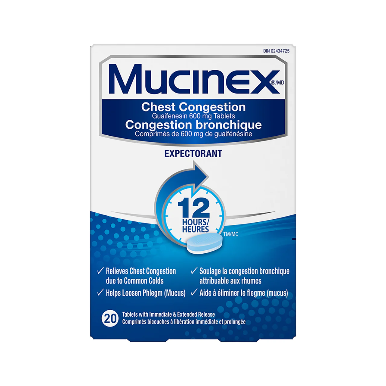 Mucinex - Chest Congestion Extended Release | 20 Tablets