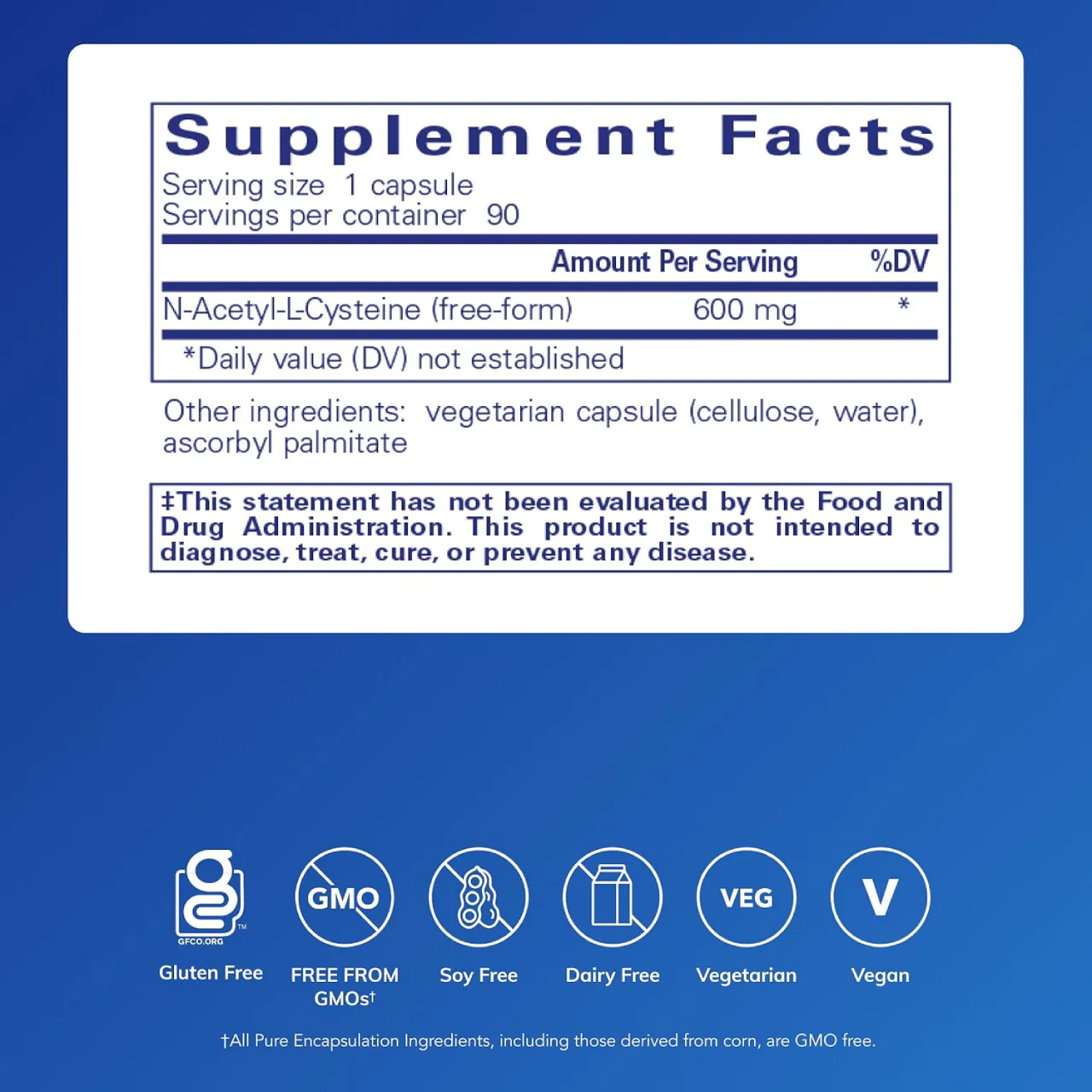 Pure Encapsulations - NAC 600 mg | 90 Capsules - Image 2