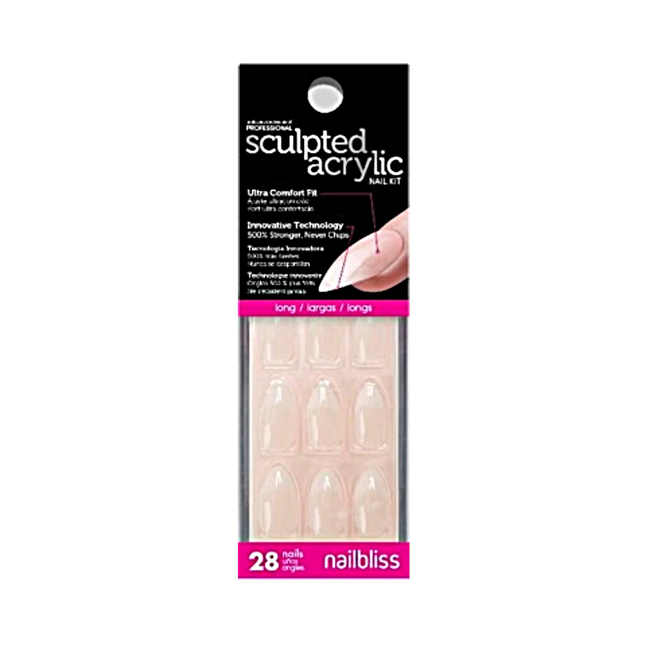 Nailbliss - Sculpted Acrylic Nail Kit -  ANF05 Long - 28 Nails
