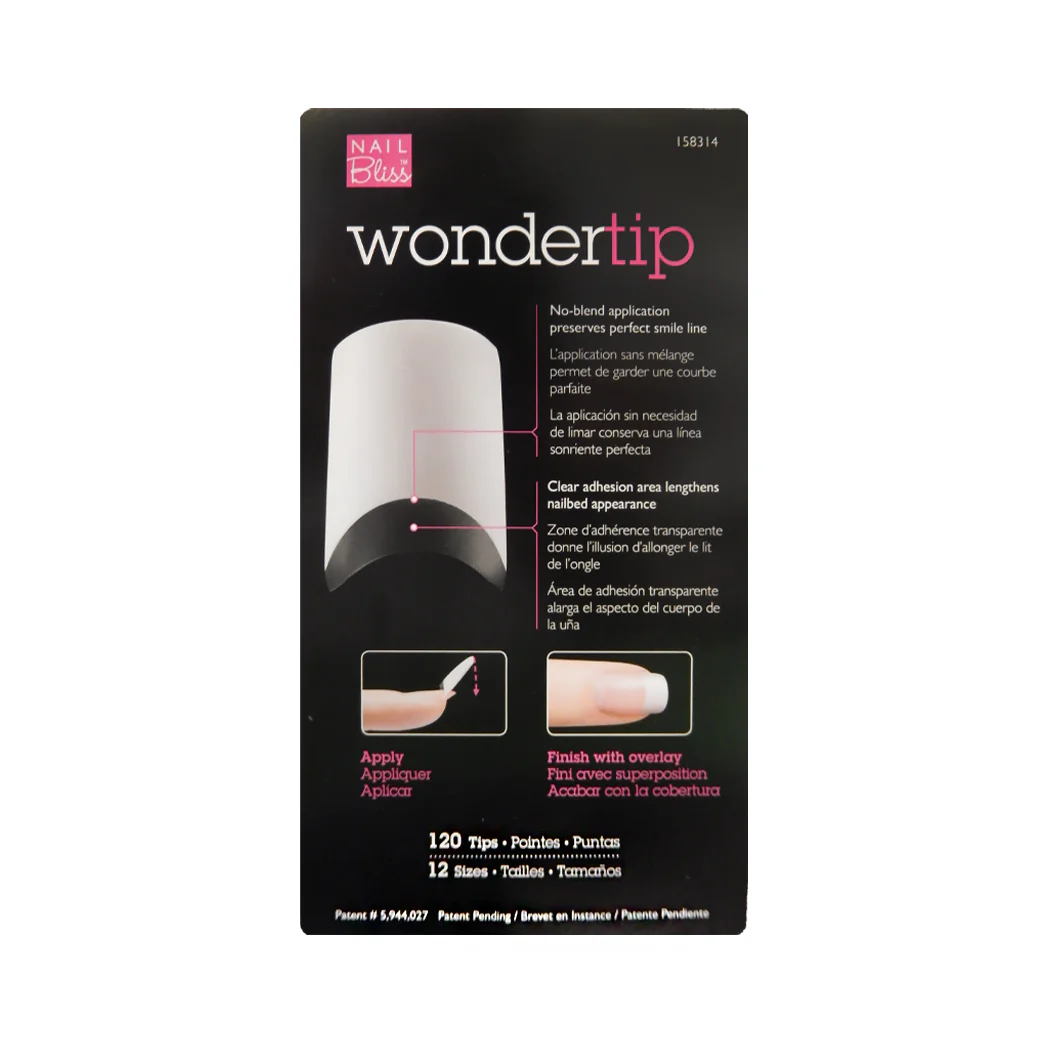 Nail Bliss - Wonder Tip - Long White Nail Extensions - NBWT001 | 120 Tips - 12 Sizes
