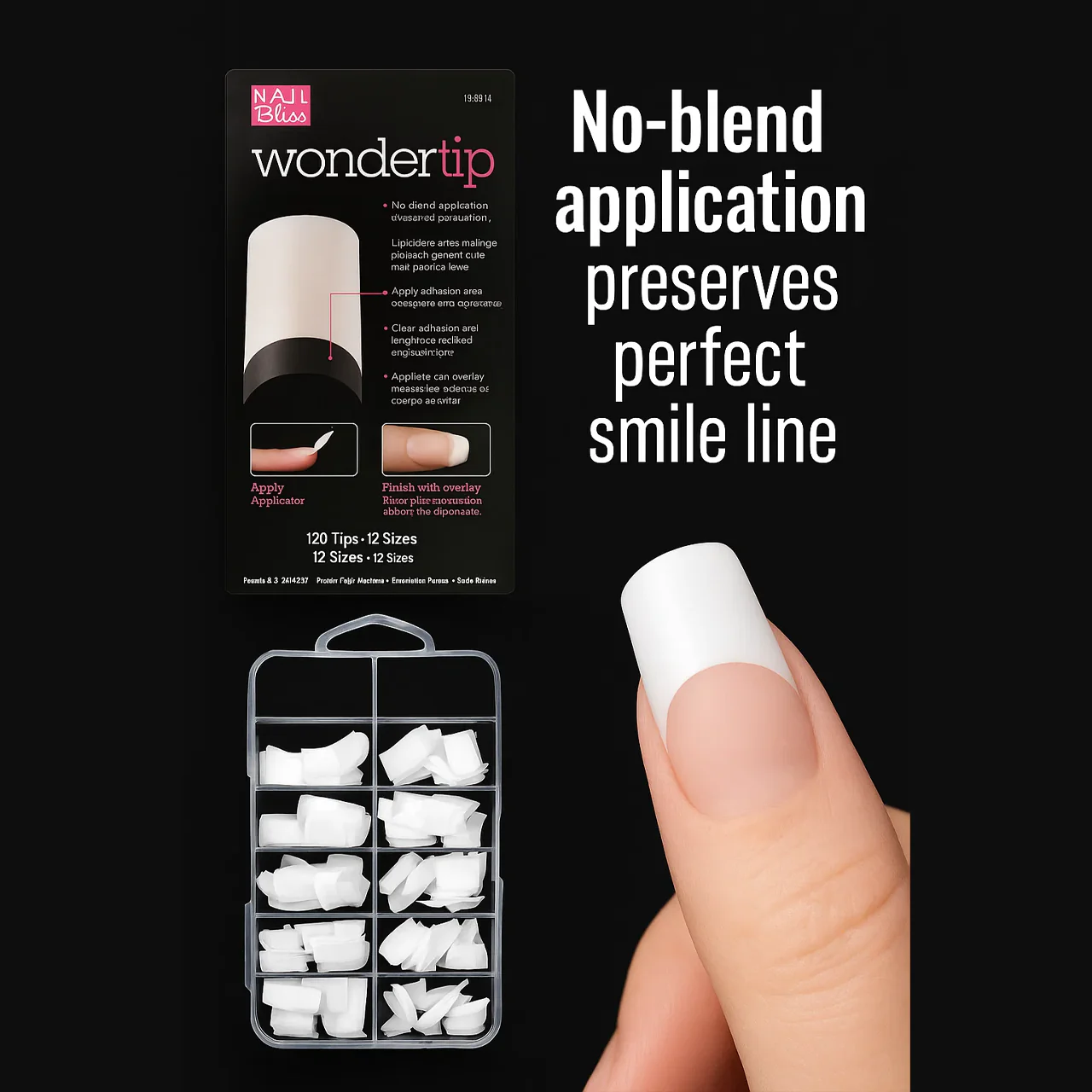 Nail Bliss - Wonder Tip - Long White Nail Extensions - NBWT001 | 120 Tips - 12 Sizes - Image 3