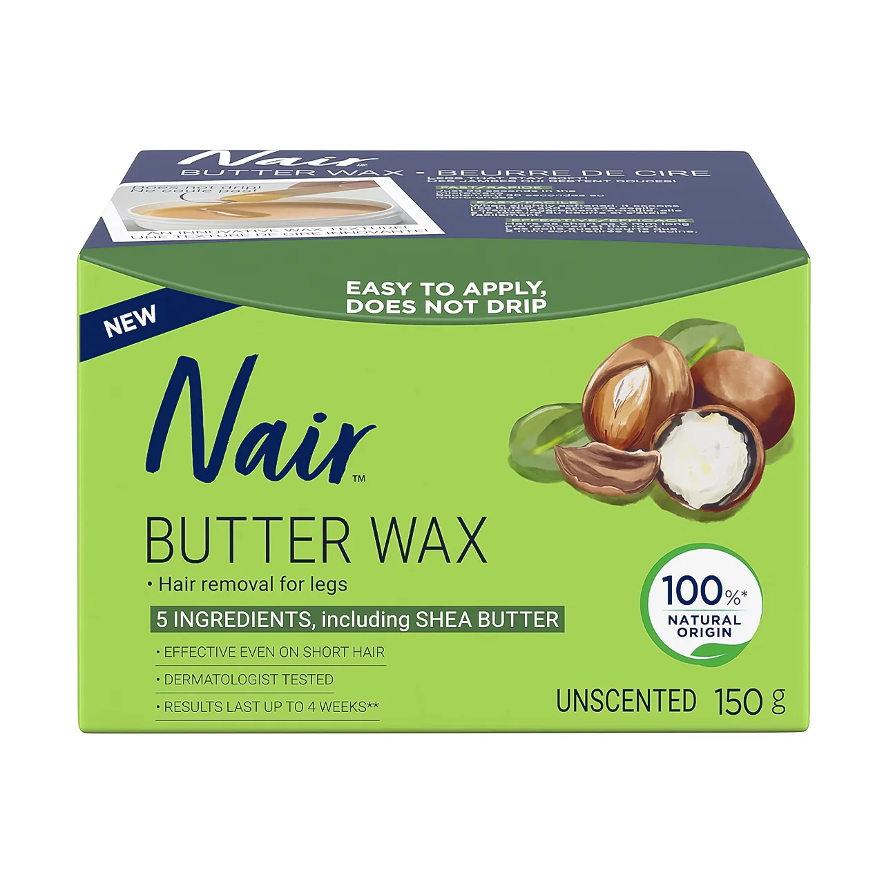 Nair - Butter Wax Hair Removal for Legs - Unscented | 150 g