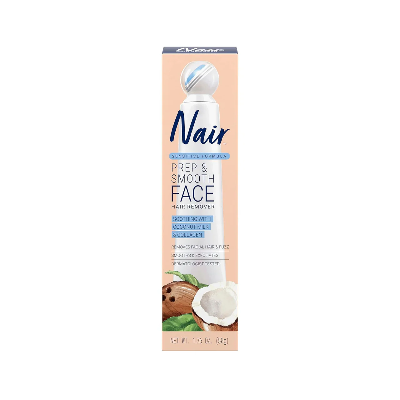 Nair - Prep & Smooth Face Hair Remover - Coconut Milk & Collagen | 50 g