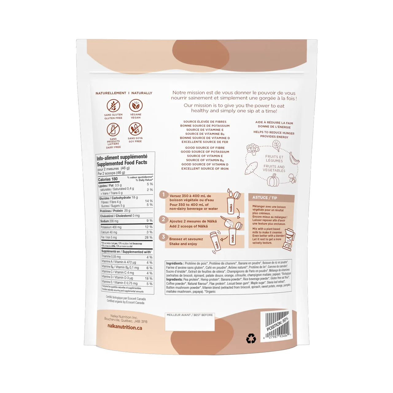 Nälkä - Plant-Based Protein Beverage, Maple Coffee | 690 g - Image 2