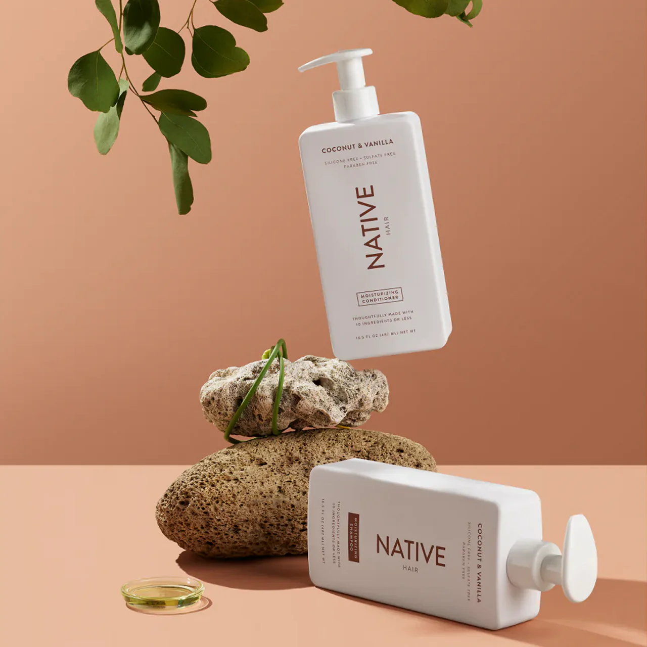 NATIVE - Hair Care Moisturizing Shampoo, Coconut & Vanilla | 487 mL - Image 4