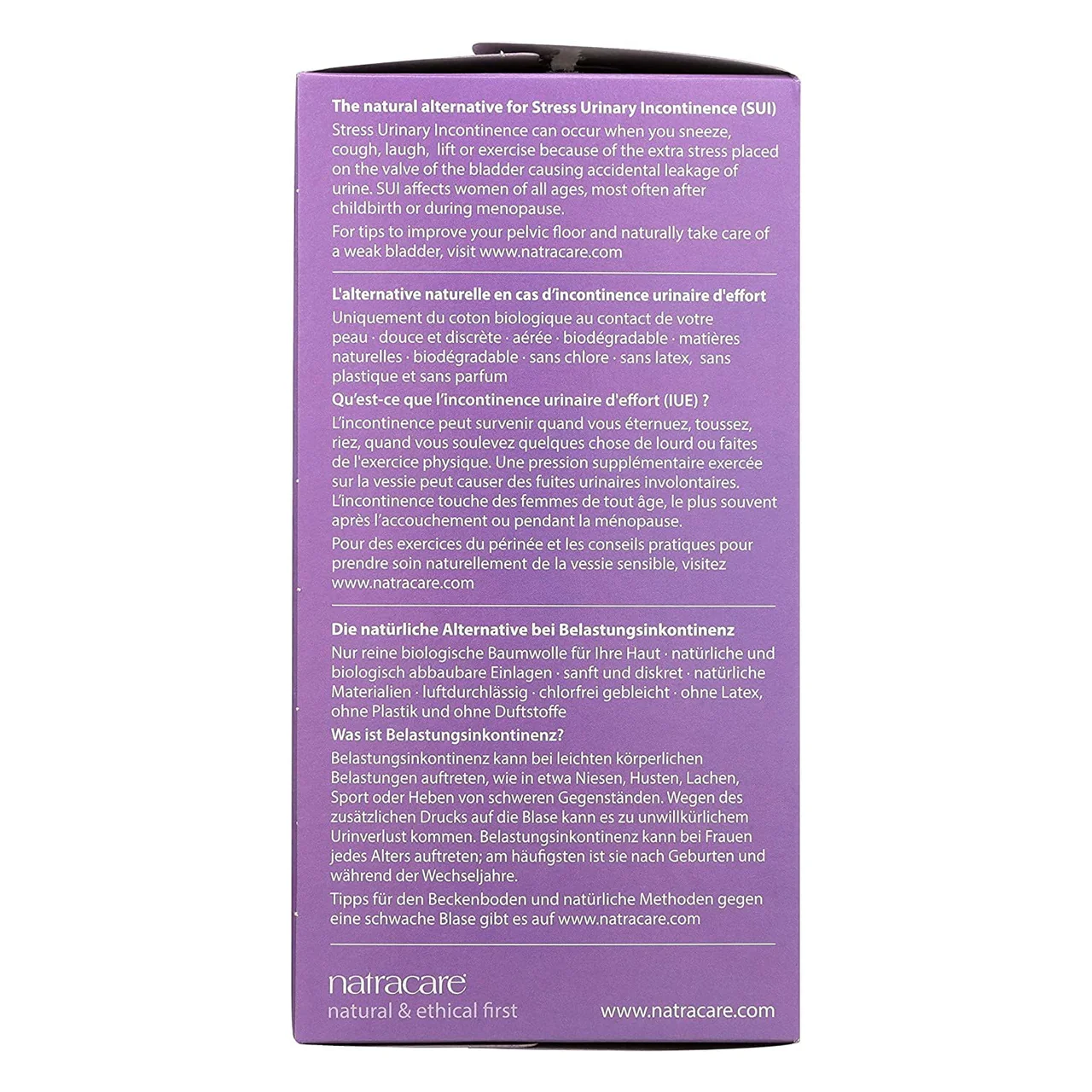 NatraCare - Dry & Light Organic Cotton Natural Pads for Sensitive Bladder - Slim | 20 Pads - Image 2