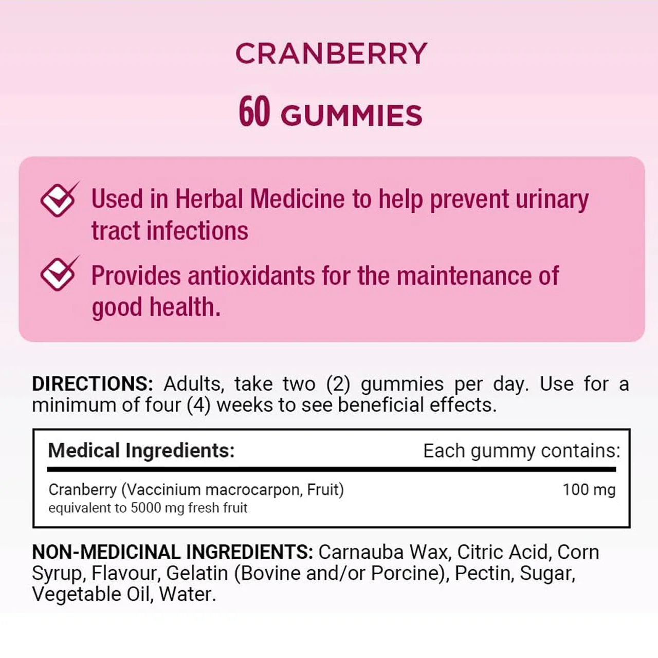 Nature's Bounty - Cranberry Gummies | 60 Gummies - Image 2