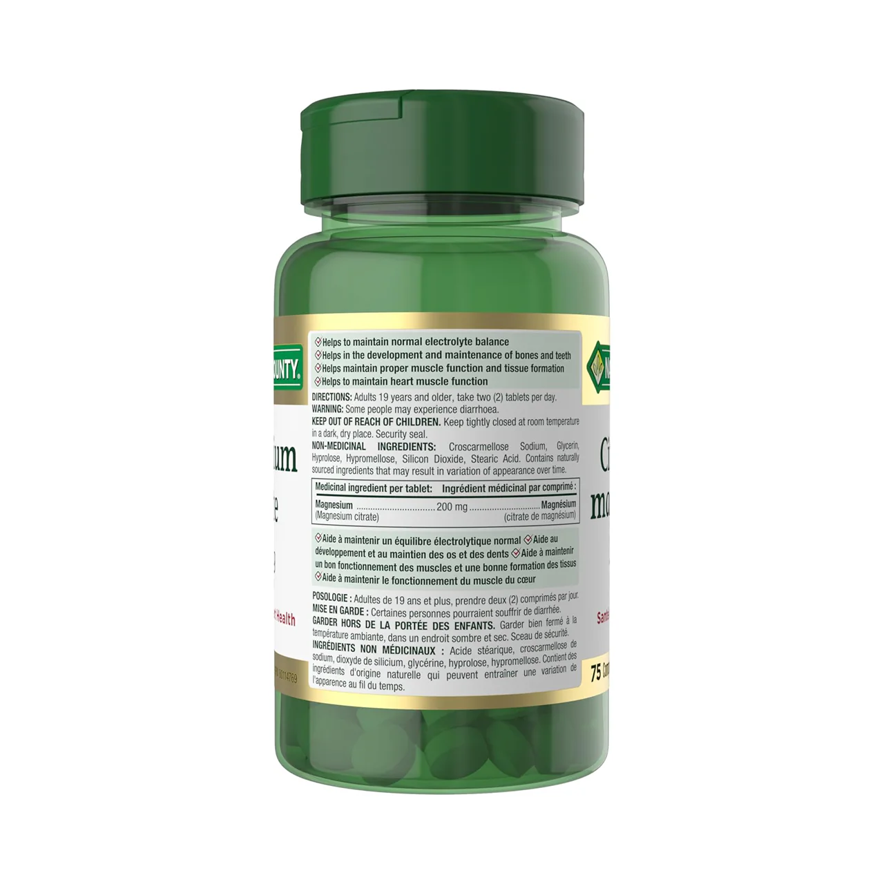 Nature's Bounty - Magnesium Citrate 200 mg | 75 Tablets - Image 3