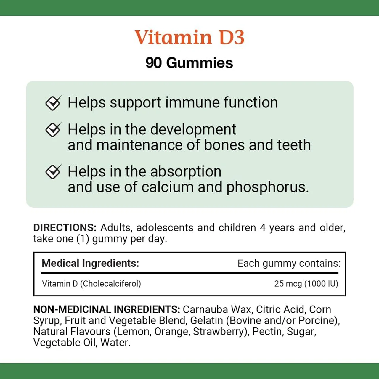 Nature's Bounty - Vitamin D3 Gummies | 90 Gummies - Image 2