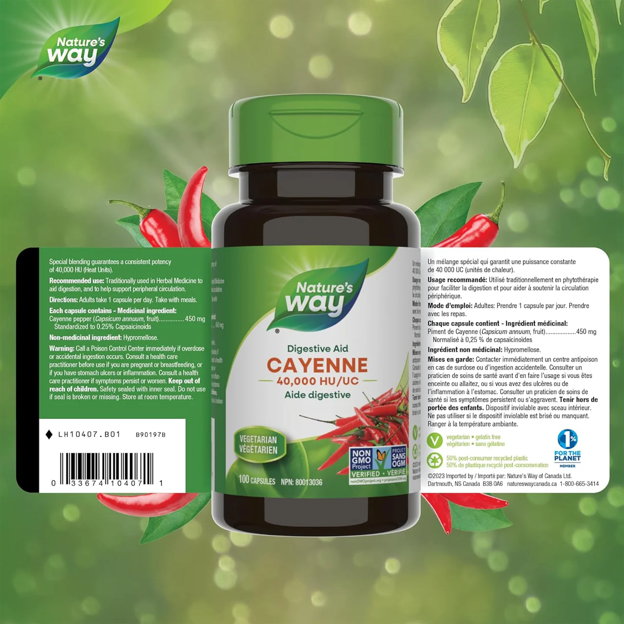 Nature's Way - Cayenne 40,000 HU\UC | 100 Capsules - Image 3